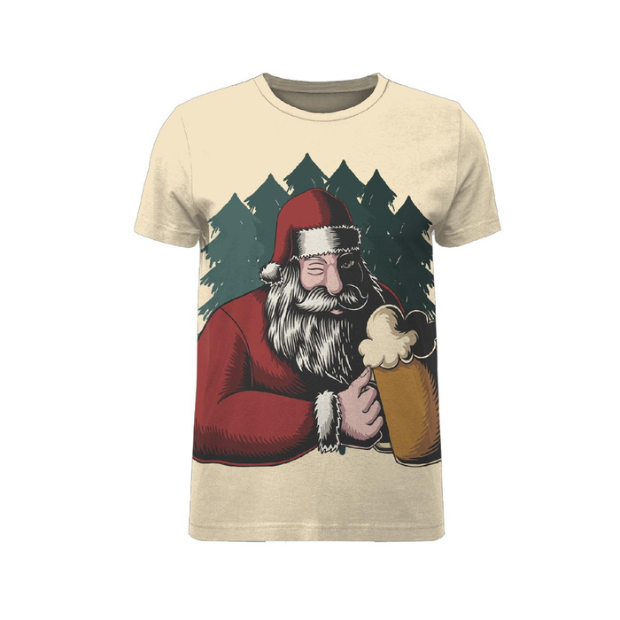 MEN’S T-SHIRT - TIPSY SANTA - single jersey M