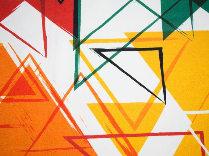 COLORFUL TRIANGLES - Viscose jersey WE210