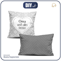 DECORATIVE PILOWS -  Oma weiß alles besser / damasco