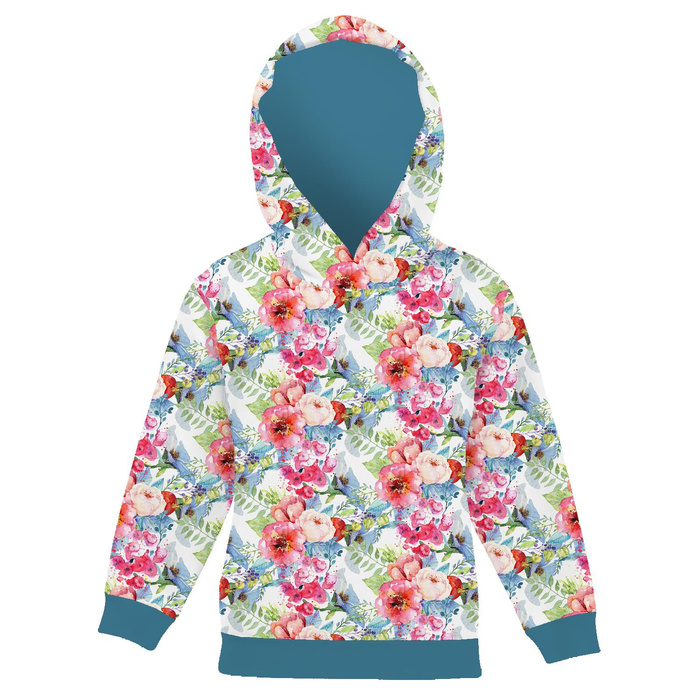 KINDER HOODIE (ALEX) - WILDROSE M.3 (AUF DER WIESE) - Sommersweat (146/152)