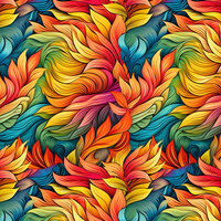 COLORFUL LEAVES vz. 4- Potahový velur