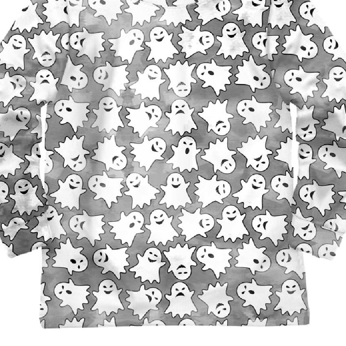 CHILDREN'S PAJAMAS " MIKI" - GHOSTS  / CAMOUFLAGE pat. 2 (grey) - sewing set