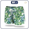 Damen Badeshorts - MINI BLÄTTER UND INSEKTEN MS.6 (TROPISCHE NATUR) / weiß M