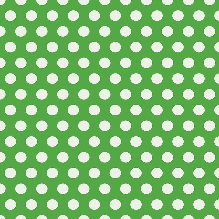 WEIßE TUPFEN / grün - Baumwoll Webware