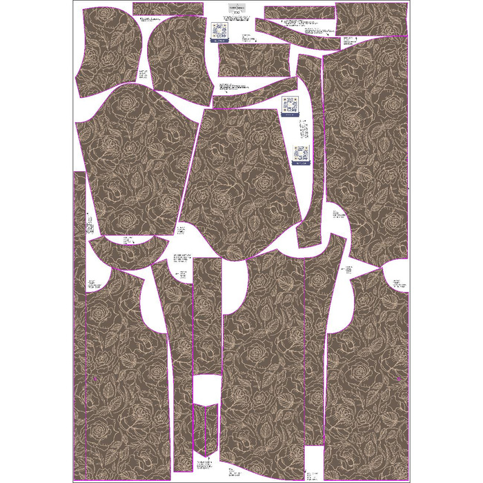 DAMENPARKA (ANNA) - ROSEN / CONTOUR / braun - Nähset M