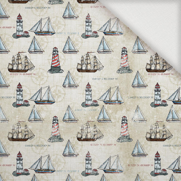 By the Sea Wz. 5 - Woven Fabric for tablecloths