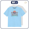 KID’S T-SHIRT - RETRO WAVE / light blue - single jersey (140/146)