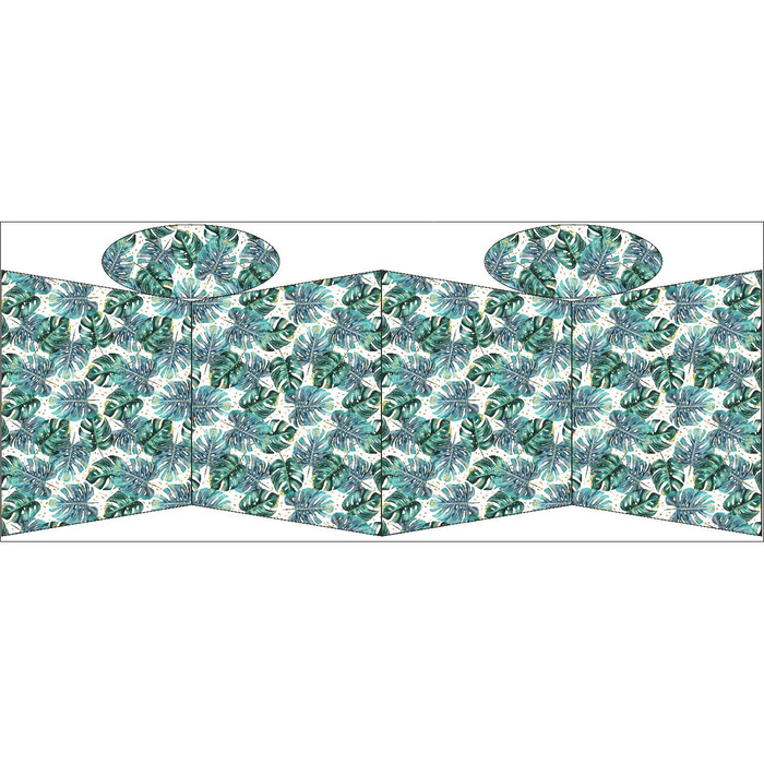 TOTE BAG - MONSTERA pat. 4 / white - sewing set