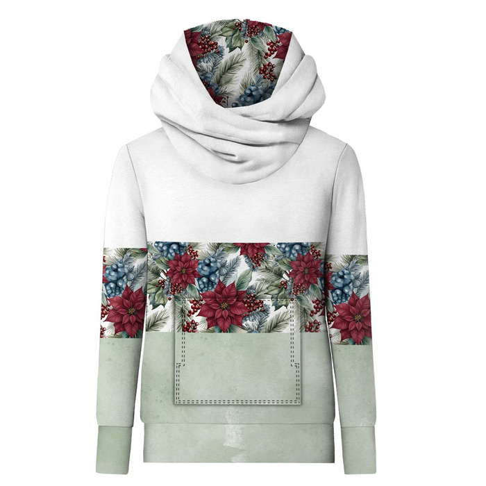 BLUZA Z KAPTUREM UNISEX (HYDRA) - WINTER FLOWERS WZ. 14 - zestaw do uszycia XXXL