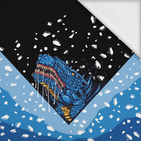 BLUE DRAGON VZ. 2 / černá - panel (60cm x 50cm) teplákovina s elastanem ITY