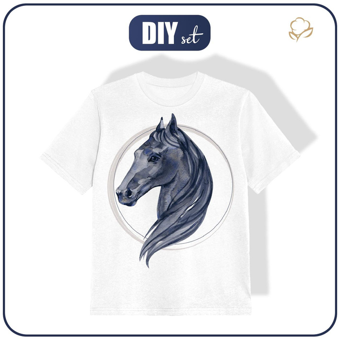 KID’S T-SHIRT - HORSE pat. 3 - Single Jersey (104/110)