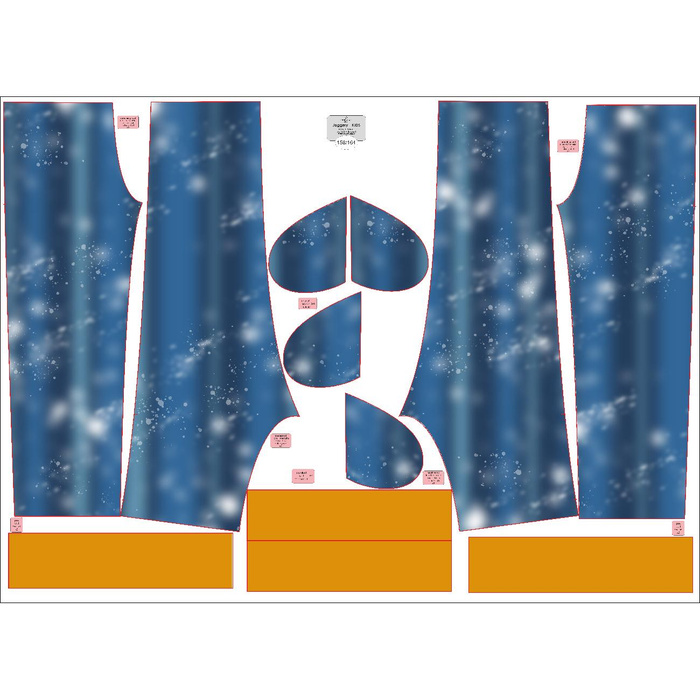 KID'S JOGGERS (ROBIN) - ANIMATED SQUIRREL / background - sewing set (146/152)