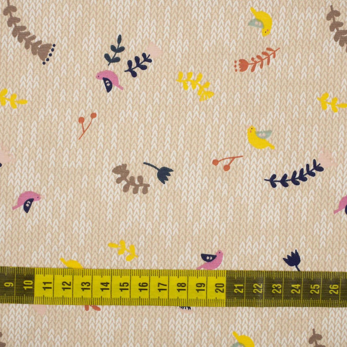 BIRDS AND TWIGS / herringbone - single jersey