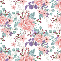 WILD ROSE FLOWERS PAT. 1 (BLOOMING MEADOW) - Viscose jersey
