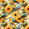 Sunflowers wz. 10 - Polster- Velours