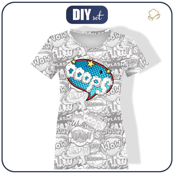 T-SHIRT DAMSKI - KOMIKS / ooops - single jersey L