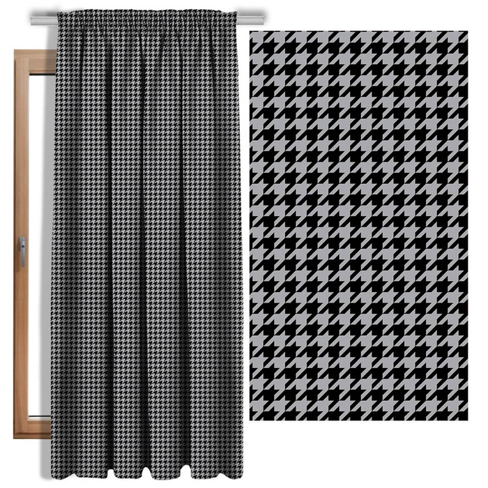 BLACK HOUNDSTOOTH / grey