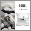 KISSENPANEL - BÄR (ADVENTURE) / weiß eis