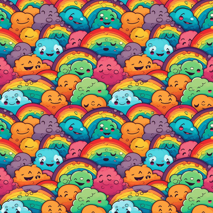 COLORFUL CLOUDS - lycra 300g