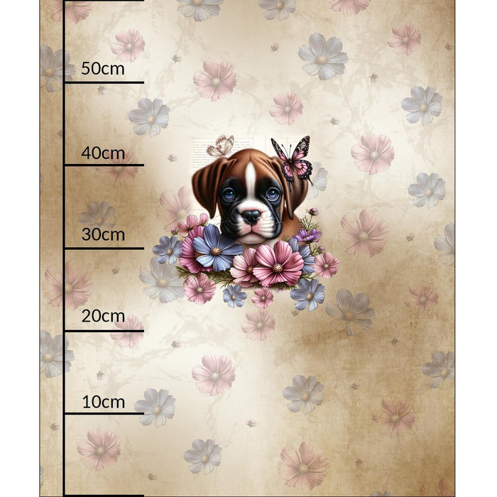 CUTE ANIMALS wz.16 - panel (60cm x 50cm)  Cotton woven fabric