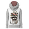 Unisex mikina s kapucí (HYDRA) - BABY RACCOON - Sada šití XL
