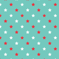 DIAGONAL RED STARS / mint