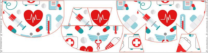 HIP BAG - MEDICAL RESCUE (HOBBIES AND JOBS) - colorful - big