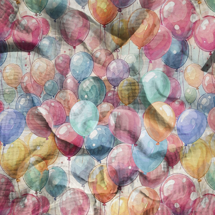 PASTEL BALOONS - Baumwoll Musselin
