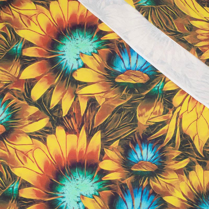 SLUNEČNICE vz. 1 - organický úplet single jersey s elastanem