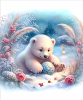 Christmas animal wz. 1 - panel (60cm x 50cm) Wasserabweisende Webware