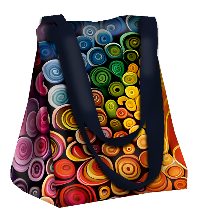 Torba XL z saszetką 2 w 1 - ABSTRACT CANVAS - zestaw do uszycia