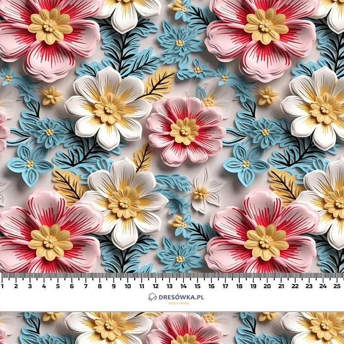 FLOWERS 3D VZ. 11 - lycra 300g