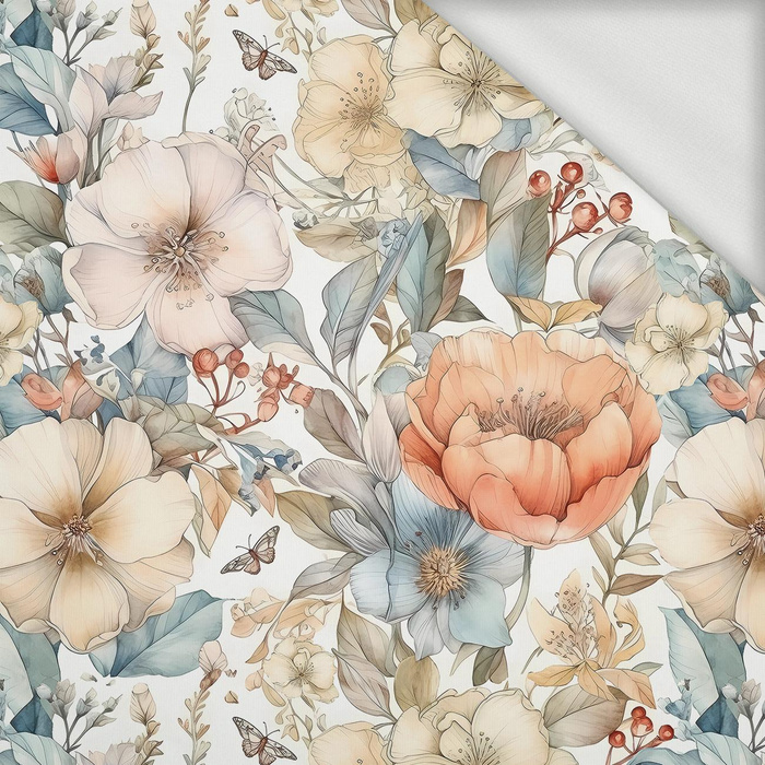 PASTEL FLOWERS WZ.15 - dresówka pętelkowa