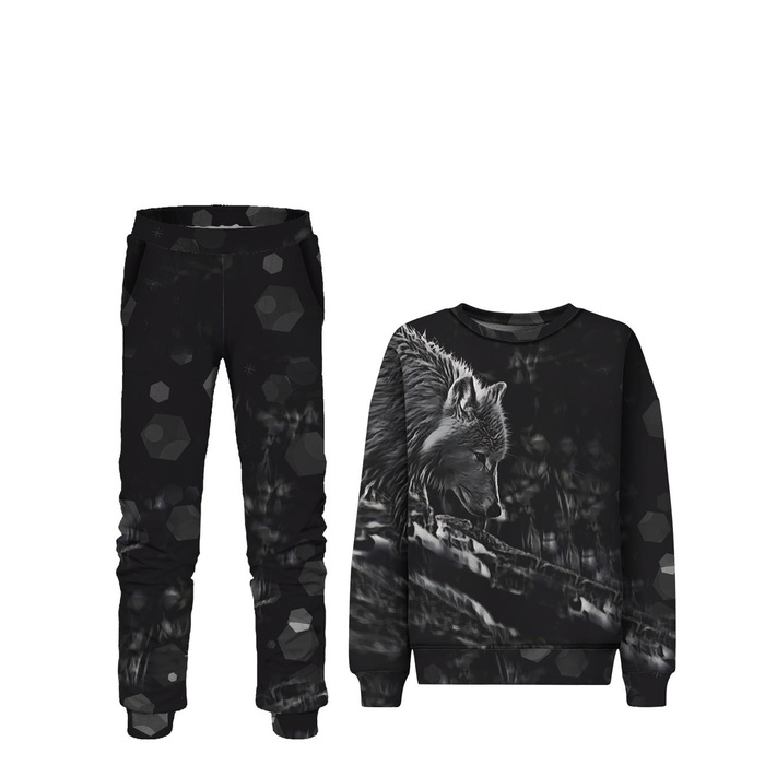 Children's tracksuit (MILAN) - ARCTIC WOLF - sewing set (98/104)