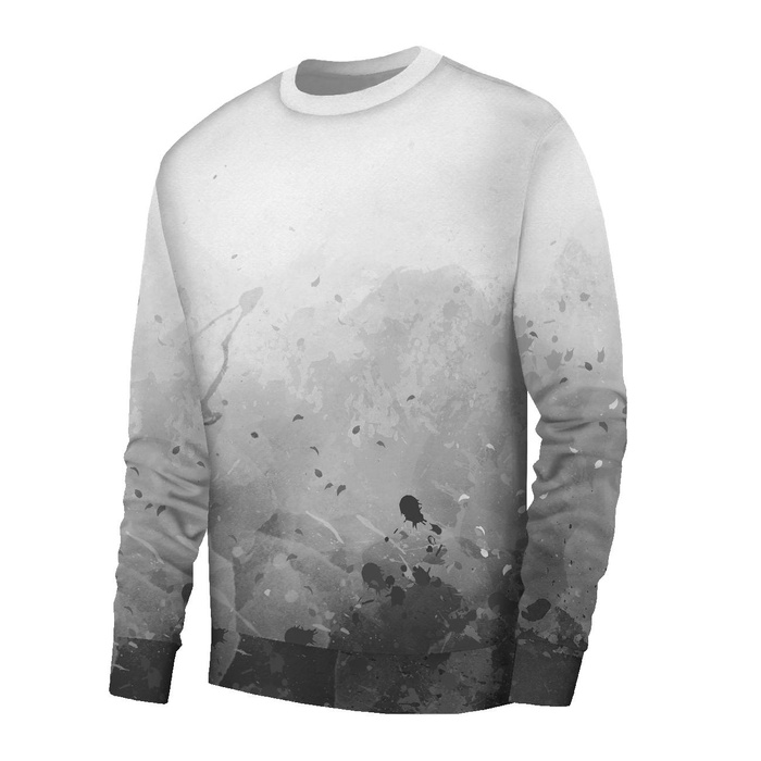 BASIC HERREN SWEATSHIRT (OREGON) - KLECKSE (grau) - Sommersweat L