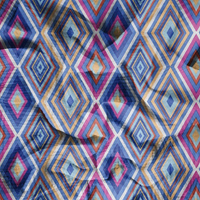 RETRO GEOMETRIC WZ. 11 - Mušelín bavlněný