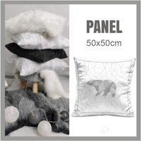 CUSHION PANEL - GEOMETRIC BEAR (ADVENTURE) / white ice