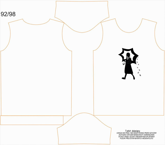 DĚTSKÉ TRIČKO -  WEDNESDAY vz. 2 - Sada šití