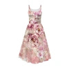 DRESS "ISABELLE" - WATERCOLOR FLOWERS wz. 6 - sewing set XXL
