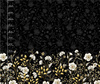 FLOWERS (pattern no. 8) / black - dress panel crepe