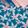 GLITTER FLOWERS (DRAGONFLIES AND DANDELIONS) - looped knit fabric