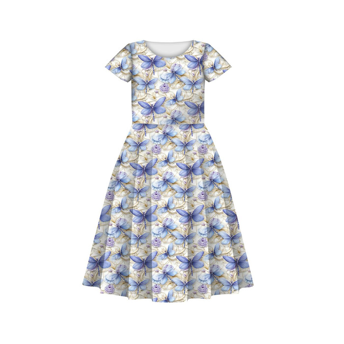 Butterfly & Flowers wz.15- Slub Weave