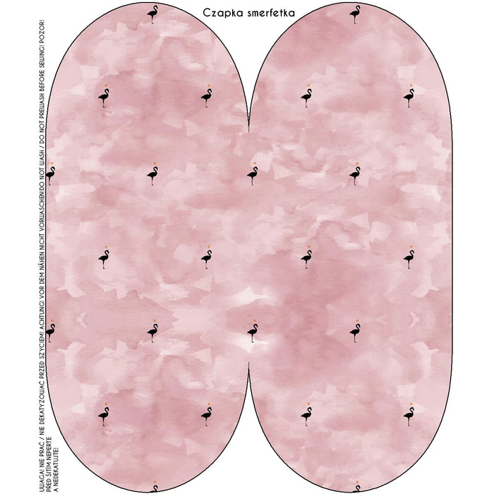 "Beanie" Mütze - FLAMINGOS (minimal) / CAMOUFLAGE m. 2 (rosenquarz) 48-50