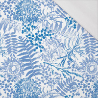 MODRÉ KAPRADÍ  (CLASSIC BLUE) - organický úplet single jersey s elastanem