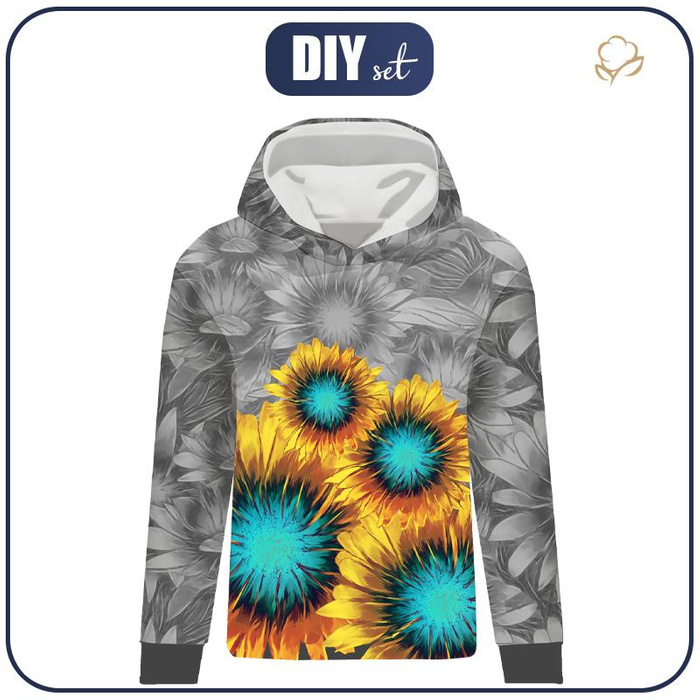 DÁMSKA MIKINA (POLA) CLASSIC S KAPUCÍ - SLUNEČNICE vz. 2 - teplákovina