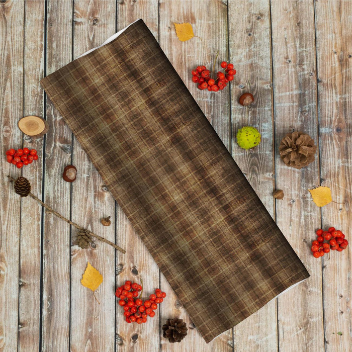 AUTUMN CHECK  / brown (AUTUMN COLORS) - Cotton woven fabric