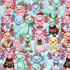 CHRISTMAS AXOLOTL - Jersey wiskozowy