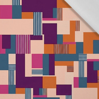 RETRO GEOMETRIC WZ. 1 - tkanina wiskozowa