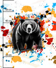 BEAR / SPECKS - panel (60cm x 50cm) SINGLE JERSEY