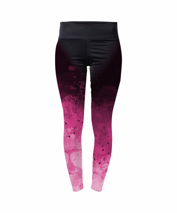 LEGGINSY SPORTOWE - KLEKSY (fuksja) - S